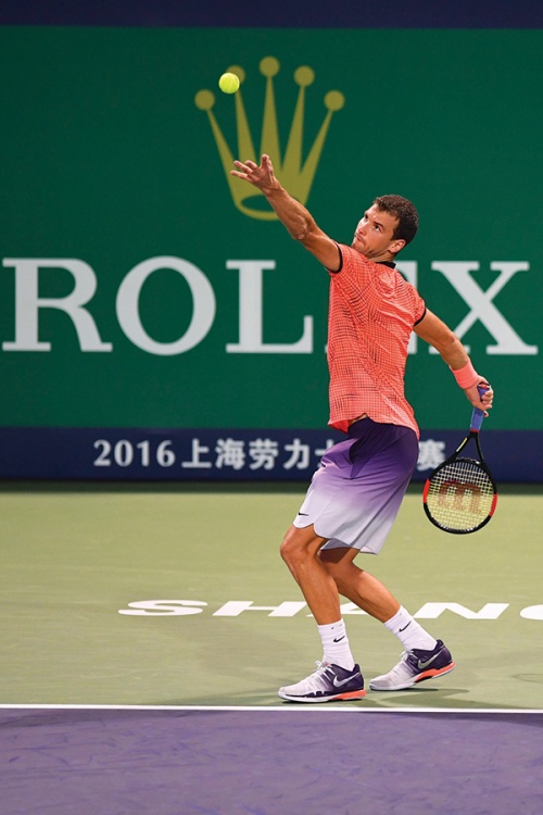 Grigor Dimitrov at the Shanghai Rolex Masters
